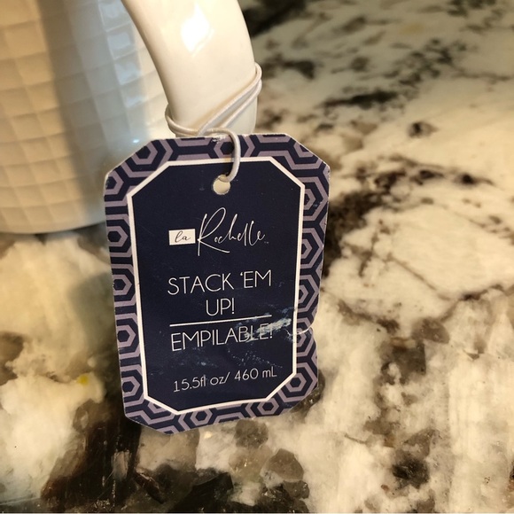 La Rochelle Stack Em Up Stackable Mugs - 3 1/2” - Creamy White - 2 Mugs - Picture 3 of 10